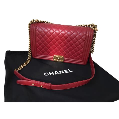 chanel small red boy bag|chanel black boyfriend bag.